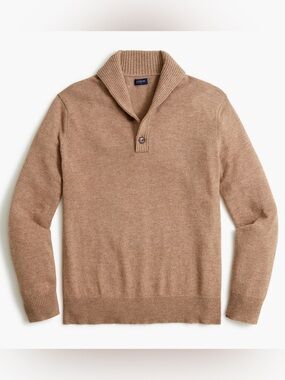 New JCREW SZ XL Shawl-collar sweater in supersoft lambswool blend